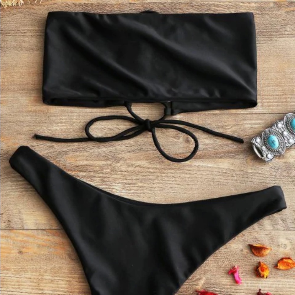 Black Bandeau Bikini